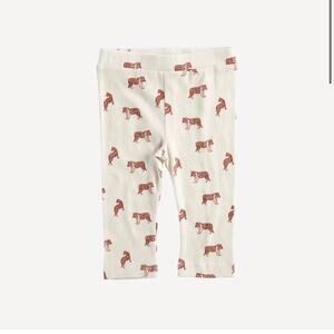 Kate Quinn Classic Leggings Tiny Tiger Scatter Organic Cotton Skinny Rib Size 2T
